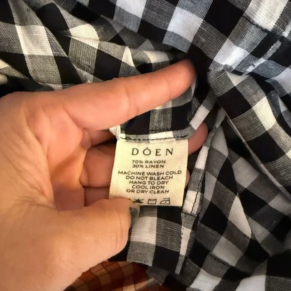 Doen Samara Ruffled Gingham Voile Blouse - Picture 9 of 11